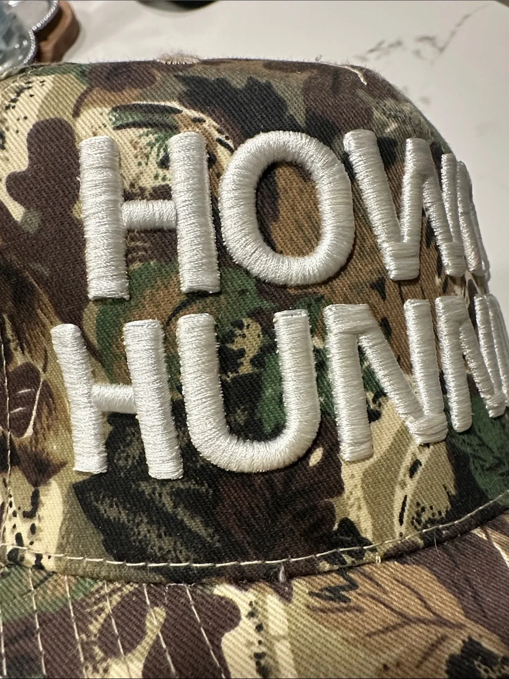 Kids Camo 'Howdy Bunny' Embroidered Baseball Cap